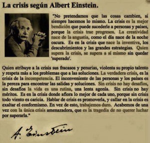 La Crisis y Einstein. Klik para agrandar