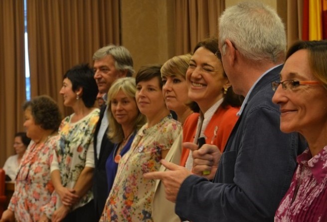 Koldo Martínez en representación de Geroa Bai junto con toda la Oposición en el Congreso